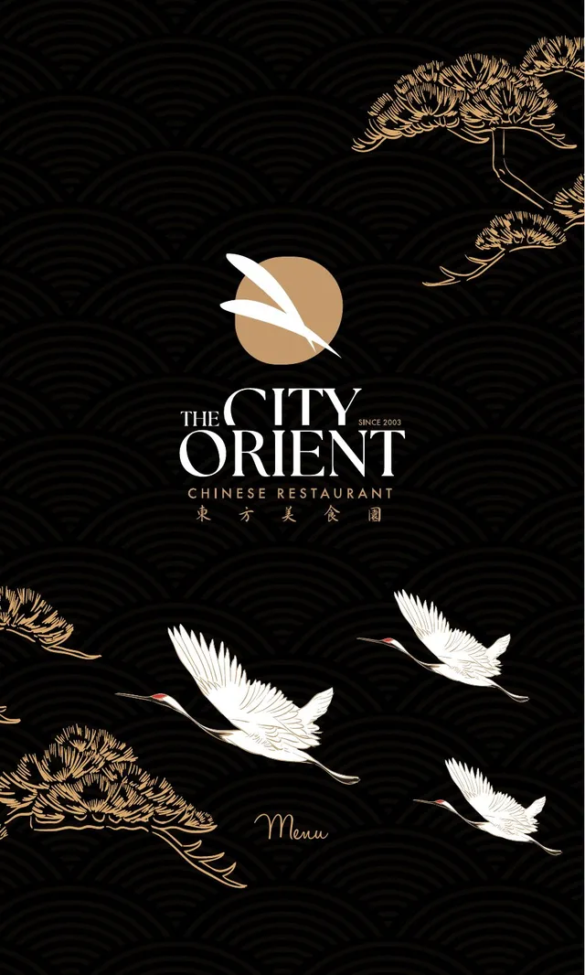 Original menu for The City Orient, page 1