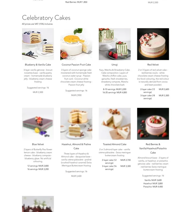Original menu for The Gourmet Workshop, page 2