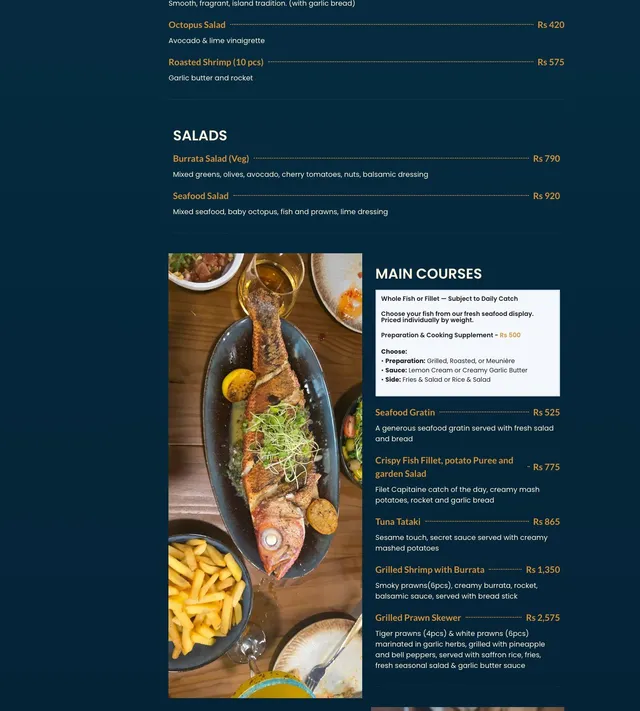 Original menu for Lakaaz Lamer, page 2
