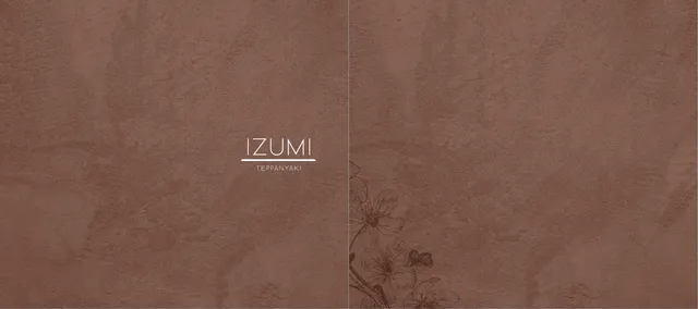 Original menu for IZUMI TEPPANYAKI, page 1