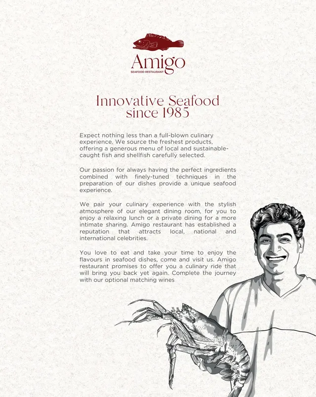 Original menu for Amigo Restaurant, page 2