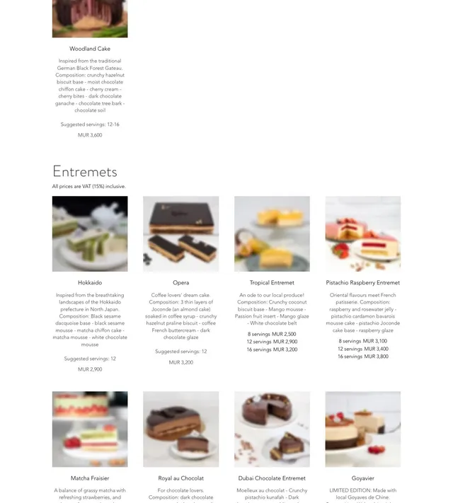 Original menu for The Gourmet Workshop, page 3