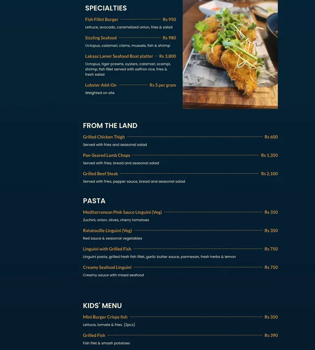 Original menu for Lakaaz Lamer, page 3
