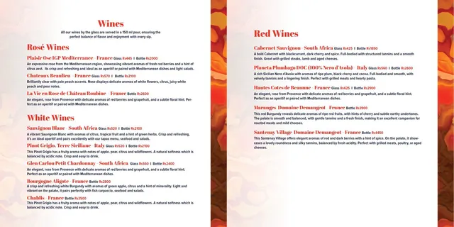Original menu for La Bohème - Eat & Drink, page 3