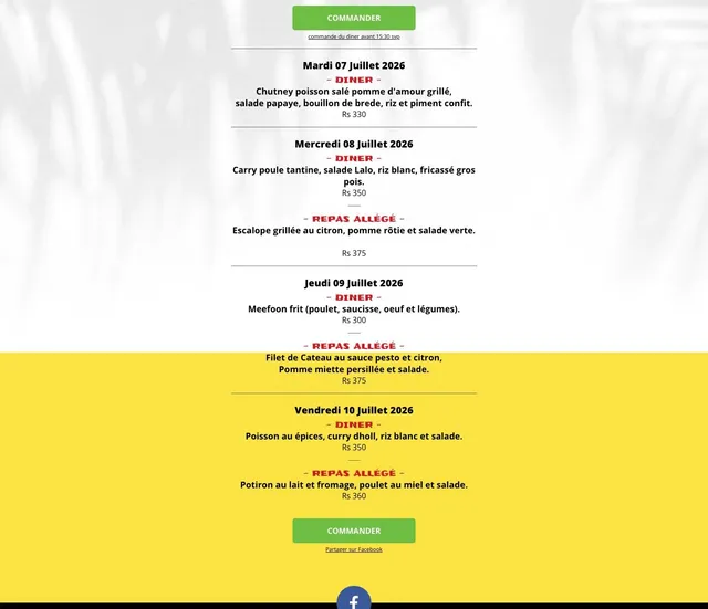 Original menu for Spicy Jeff & Coco, page 1
