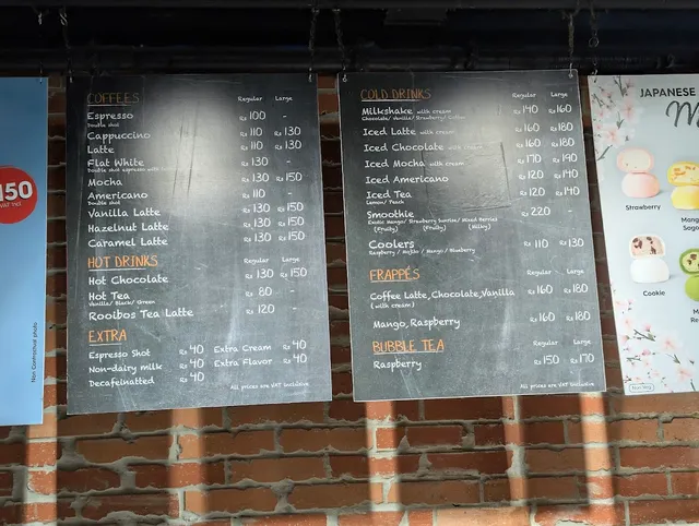 Original menu for Artisan Coffee - La Croisette Shopping Mall, page 1