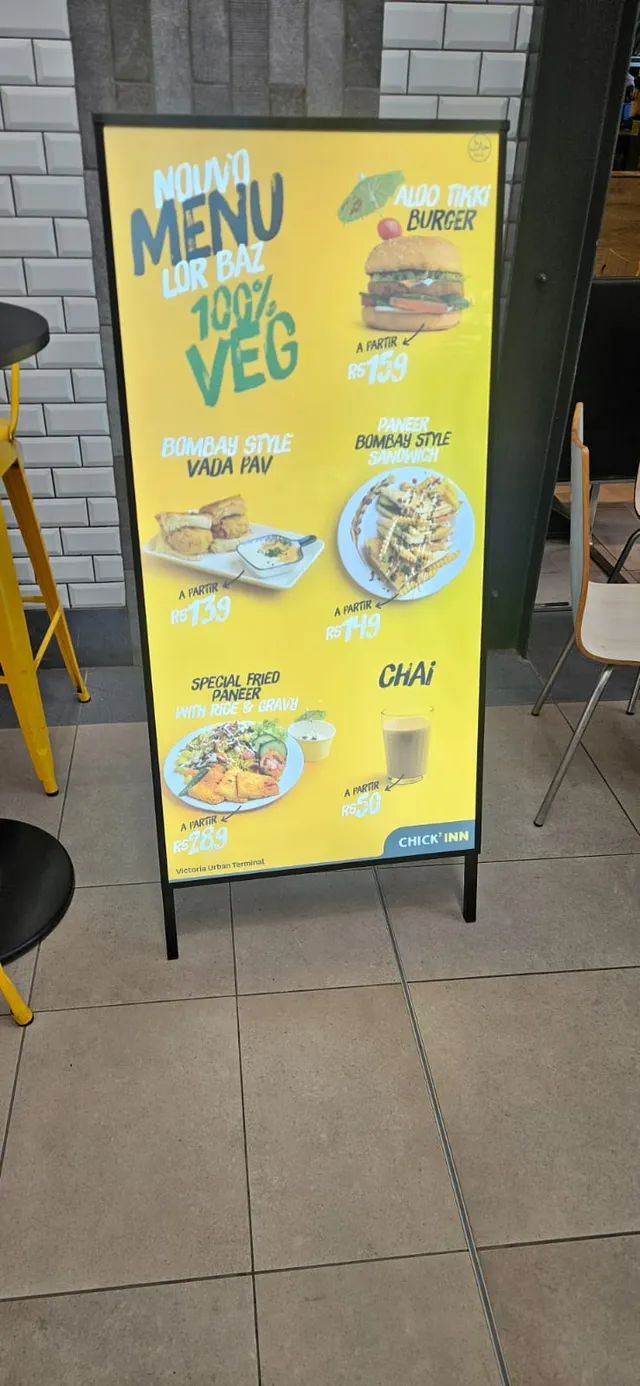Original menu for Chick'inn, page 1