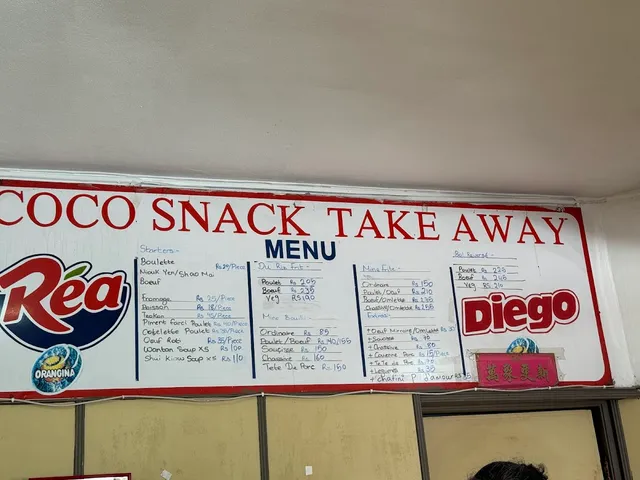 Original menu for Coco Snack, page 1