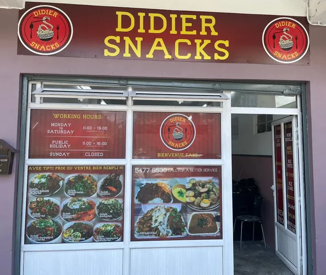 Original menu for Didier Snacks, page 2