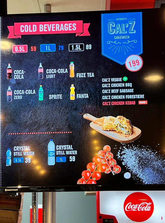 Original menu for Domino’s Pizza Trianon, page 1
