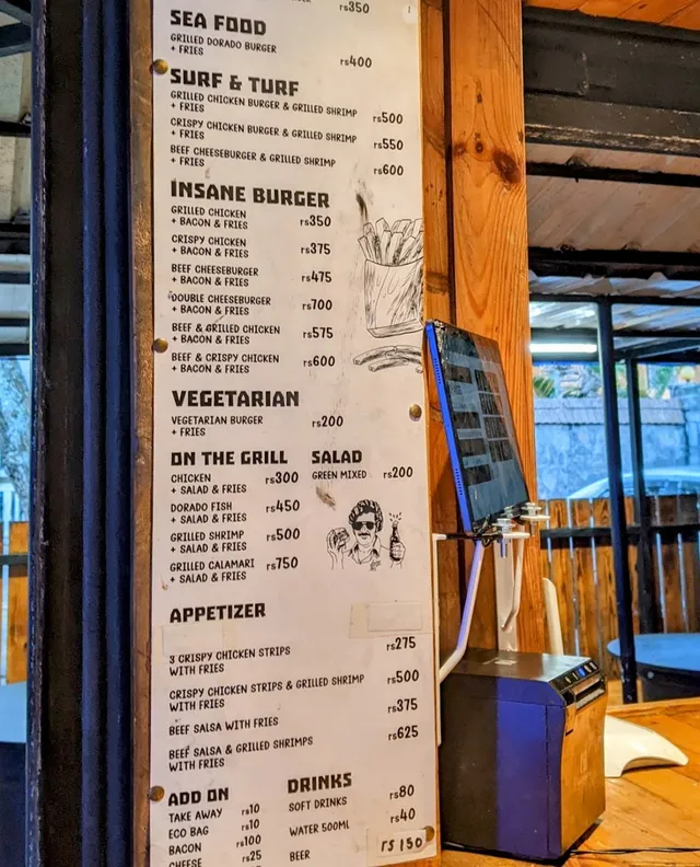 Original menu for Esco_Burger, page 1