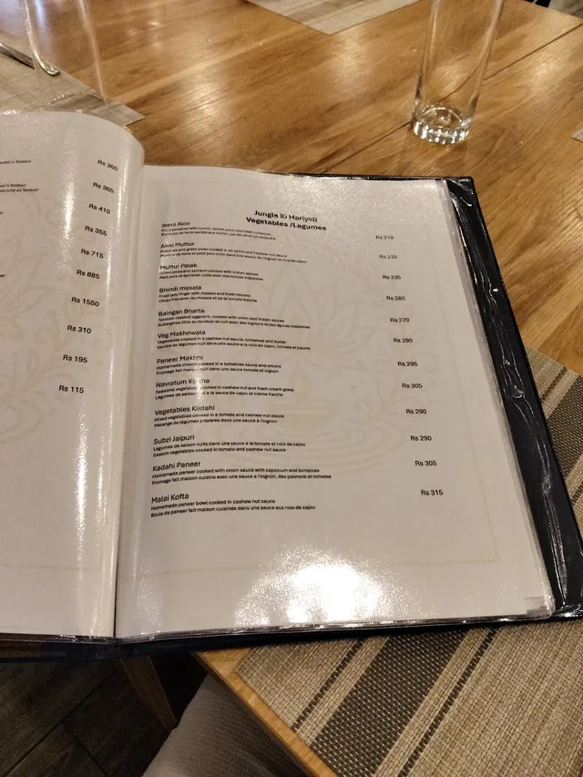 Original menu for Flavor's Of India, page 1