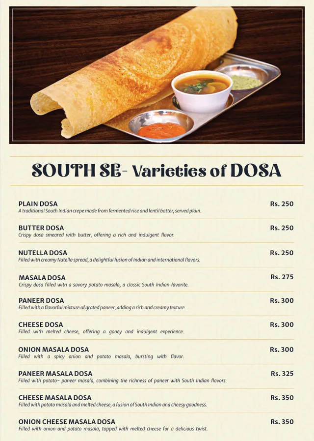 Original menu for Padharo Sa By Jain's Little India, page 1