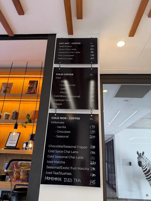 Original menu for Passion Coffee (Specialty Coffee On The Go), page 1