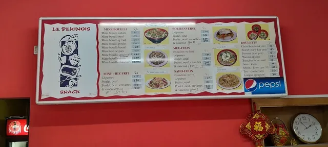 Original menu for Pekinois snack, page 1