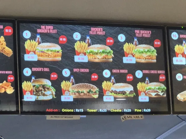 Original menu for Quickeez Fried Chicken, page 1