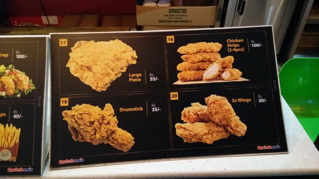 Original menu for Quicken's Fried Chicken, page 2