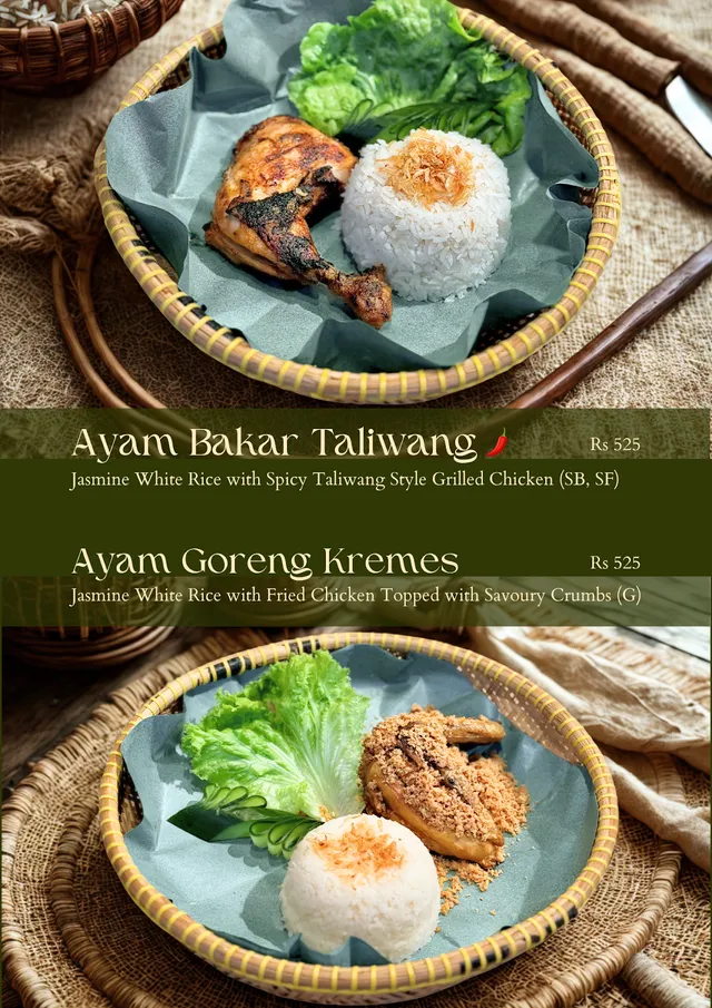 Original menu for Sendok Emas, page 1