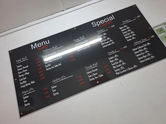 Original menu for Seven Lock’s Sushi, page 1
