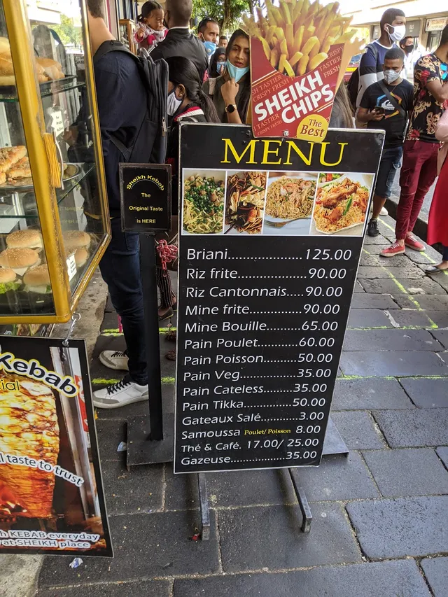 Original menu for Sheikh Kebab, page 1