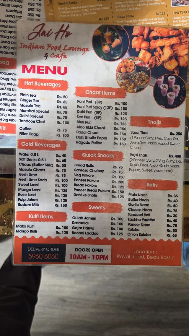 Original menu for Street Wok, page 2