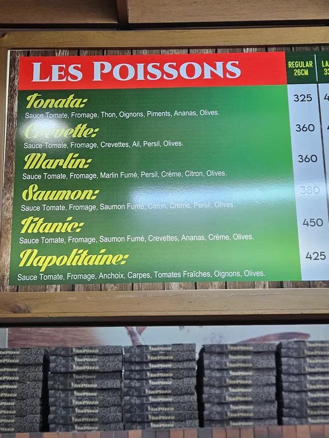 Original menu for Via Pizza, page 3