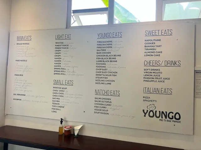 Original menu for YOUNGO mo ti baz manzer, page 1