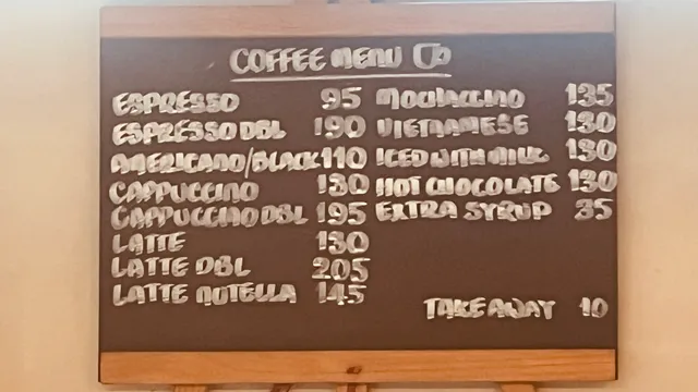 Original menu for Le Coffee Shop, page 3
