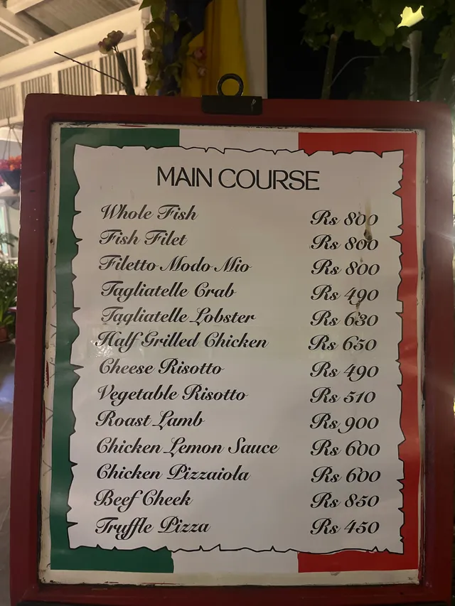 Original menu for Luigi's Italian Pizzeria & Pasta Bar, page 1